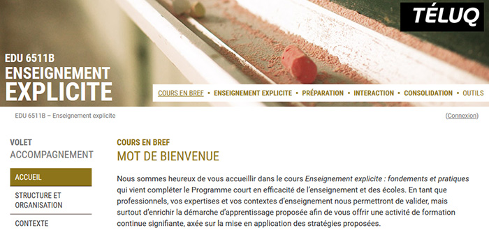 L&rsquo;environnement d&rsquo;apprentissage